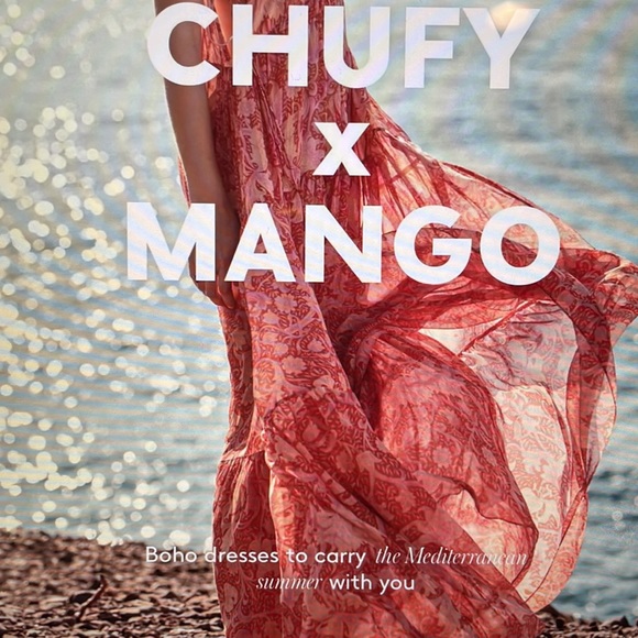 MANGO X CHUFY Dress Size L 8 Floral Cotton Boho Dress - Picture 9 of 10